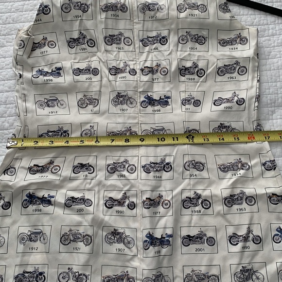 Extremely RARE Harley-Davidson motorcycle print dress. M Medium. 21” hidden zip. - Picture 7 of 8